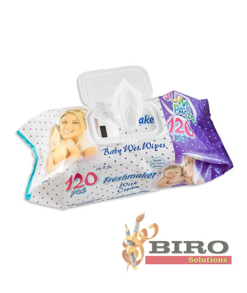 Șervețele umede Freshmaker Jumbo pack 120 buc. cu capac